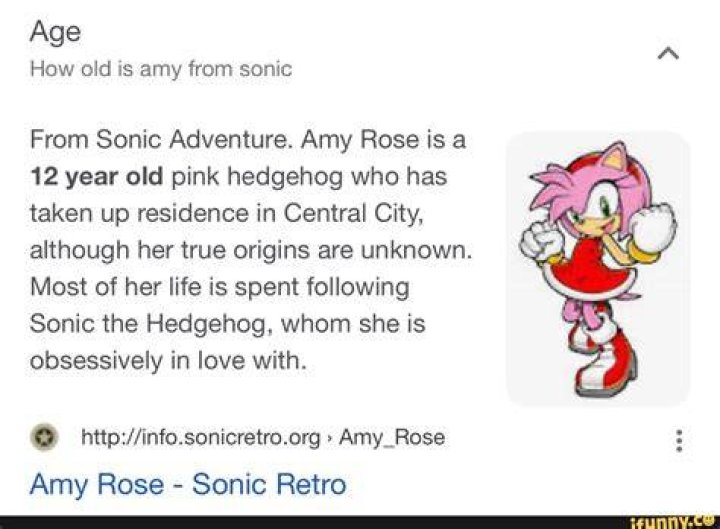 How Old Is Amy Rose From Sonic the Hedgehog?